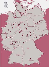 für eine Vergrößerung der Karte bitte hier klicken Gelesenheiten - deutschlandweit